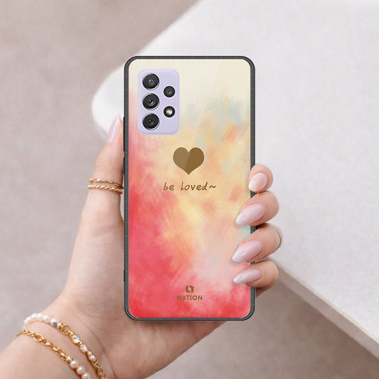 Samsung Galaxy A72 Cover - Onation Heart Series - HQ Ultra Shine Premium Infinity Glass Soft Silicon Borders Case