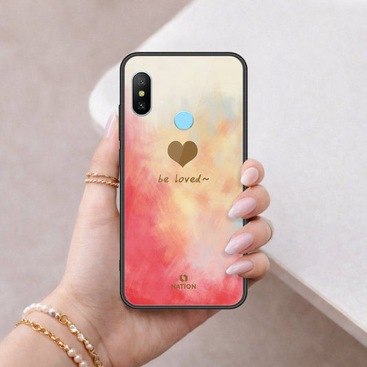 Xiaomi Mi A2 Cover - Onation Heart Series - HQ Ultra Shine Premium Infinity Glass Soft Silicon Borders Case