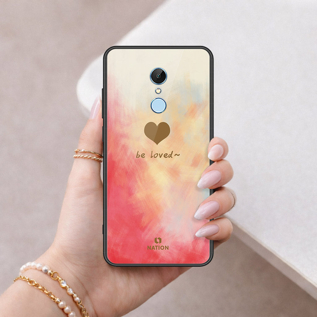 Xiaomi Redmi 5 Cover - Onation Heart Series - HQ Ultra Shine Premium Infinity Glass Soft Silicon Borders Case