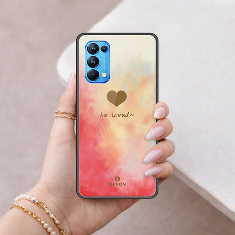 Oppo Reno 5 Pro 5G Cover - Onation Heart Series - HQ Ultra Shine Premium Infinity Glass Soft Silicon Borders Case