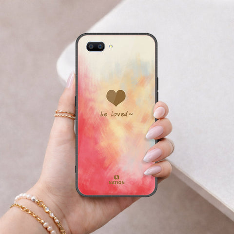 Oppo A3s Cover - Onation Heart Series - HQ Ultra Shine Premium Infinity Glass Soft Silicon Borders Case