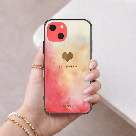 iPhone 13 Mini Cover - Onation Heart Series - HQ Ultra Shine Premium Infinity Glass Soft Silicon Borders Case