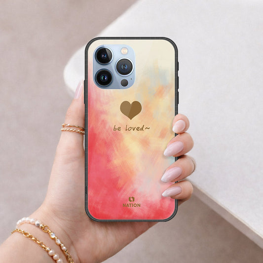 iPhone 13 Pro Cover - Onation Heart Series - HQ Ultra Shine Premium Infinity Glass Soft Silicon Borders Case