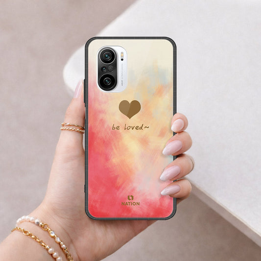 Xiaomi Poco F3 Cover - Onation Heart Series - HQ Ultra Shine Premium Infinity Glass Soft Silicon Borders Case