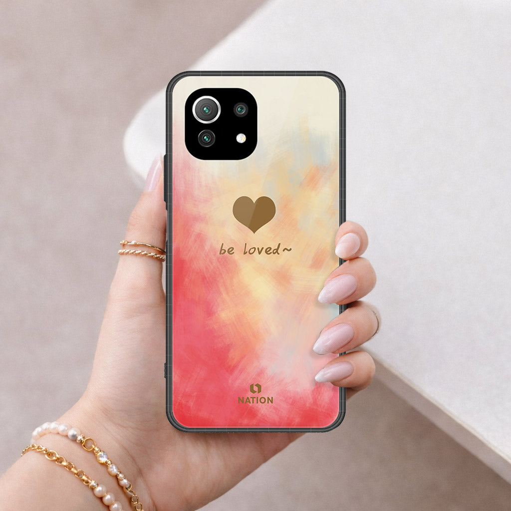 Xiaomi Mi 11 Lite 5G Cover - Onation Heart Series - HQ Ultra Shine Premium Infinity Glass Soft Silicon Borders Case