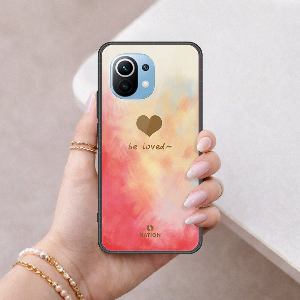 Xiaomi Mi 11 Cover - Onation Heart Series - HQ Ultra Shine Premium Infinity Glass Soft Silicon Borders Case