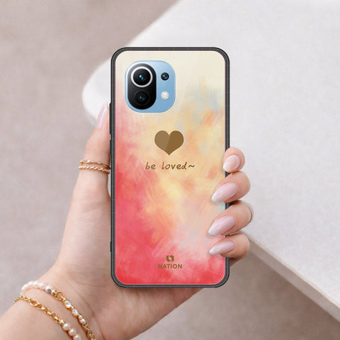 Xiaomi Mi 11 Cover - Onation Heart Series - HQ Ultra Shine Premium Infinity Glass Soft Silicon Borders Case