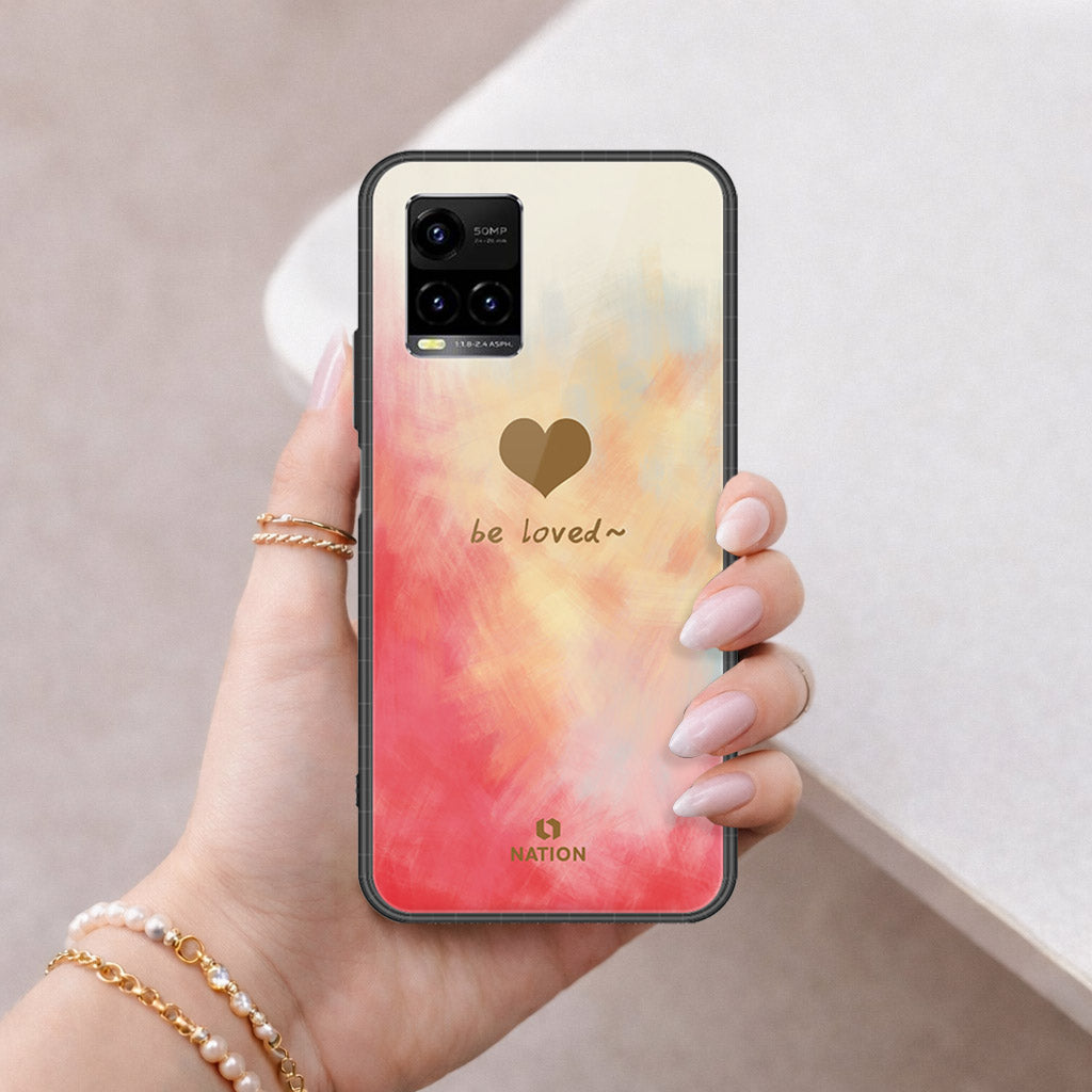 Vivo Y33s Cover - Onation Heart Series - HQ Ultra Shine Premium Infinity Glass Soft Silicon Borders Case