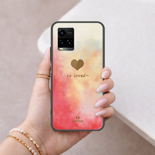 Vivo Y33s Cover - Onation Heart Series - HQ Ultra Shine Premium Infinity Glass Soft Silicon Borders Case