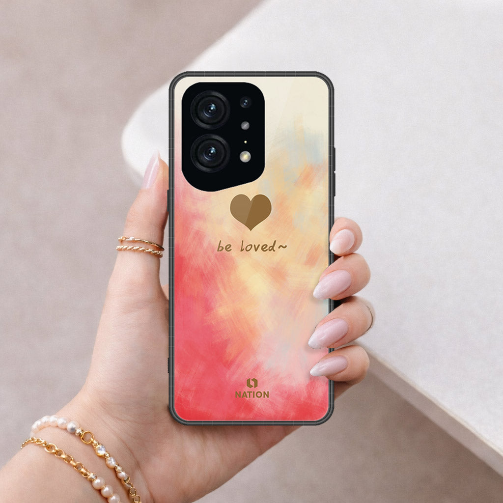 Oppo Find X5 Pro Cover - Onation Heart Series - HQ Ultra Shine Premium Infinity Glass Soft Silicon Borders Case