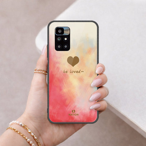Xiaomi Redmi 10 Cover - Onation Heart Series - HQ Ultra Shine Premium Infinity Glass Soft Silicon Borders Case