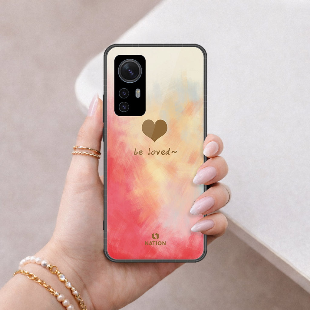 Xiaomi 12 Pro Cover - Onation Heart Series - HQ Ultra Shine Premium Infinity Glass Soft Silicon Borders Case
