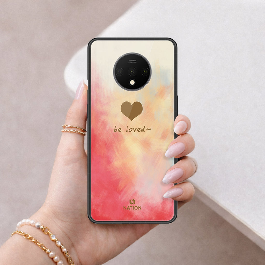 OnePlus 7T Cover - Onation Heart Series - HQ Ultra Shine Premium Infinity Glass Soft Silicon Borders Case
