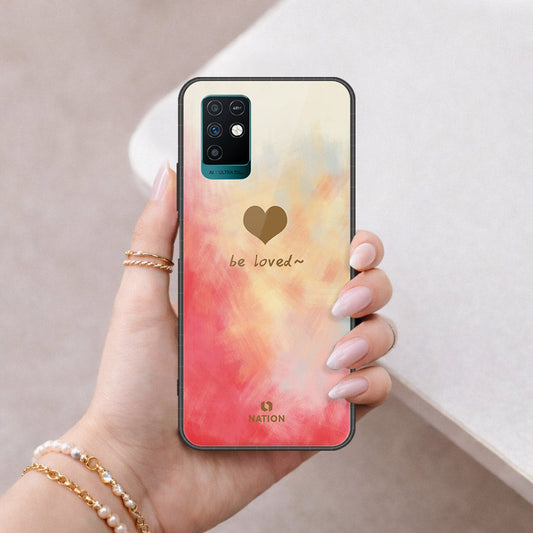 Infinix Note 10 Cover - Onation Heart Series - HQ Ultra Shine Premium Infinity Glass Soft Silicon Borders Case