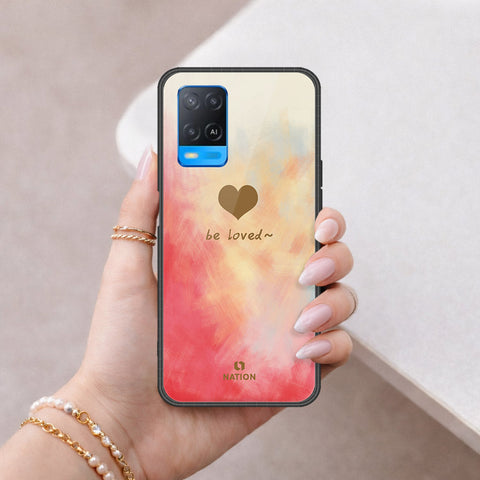 Oppo A54 4G Cover - Onation Heart Series - HQ Ultra Shine Premium Infinity Glass Soft Silicon Borders Case