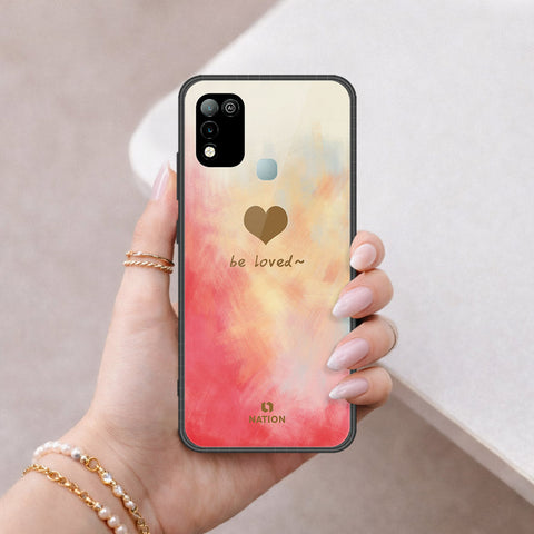 Infinix Hot 10 Play Cover - Onation Heart Series - HQ Ultra Shine Premium Infinity Glass Soft Silicon Borders Case
