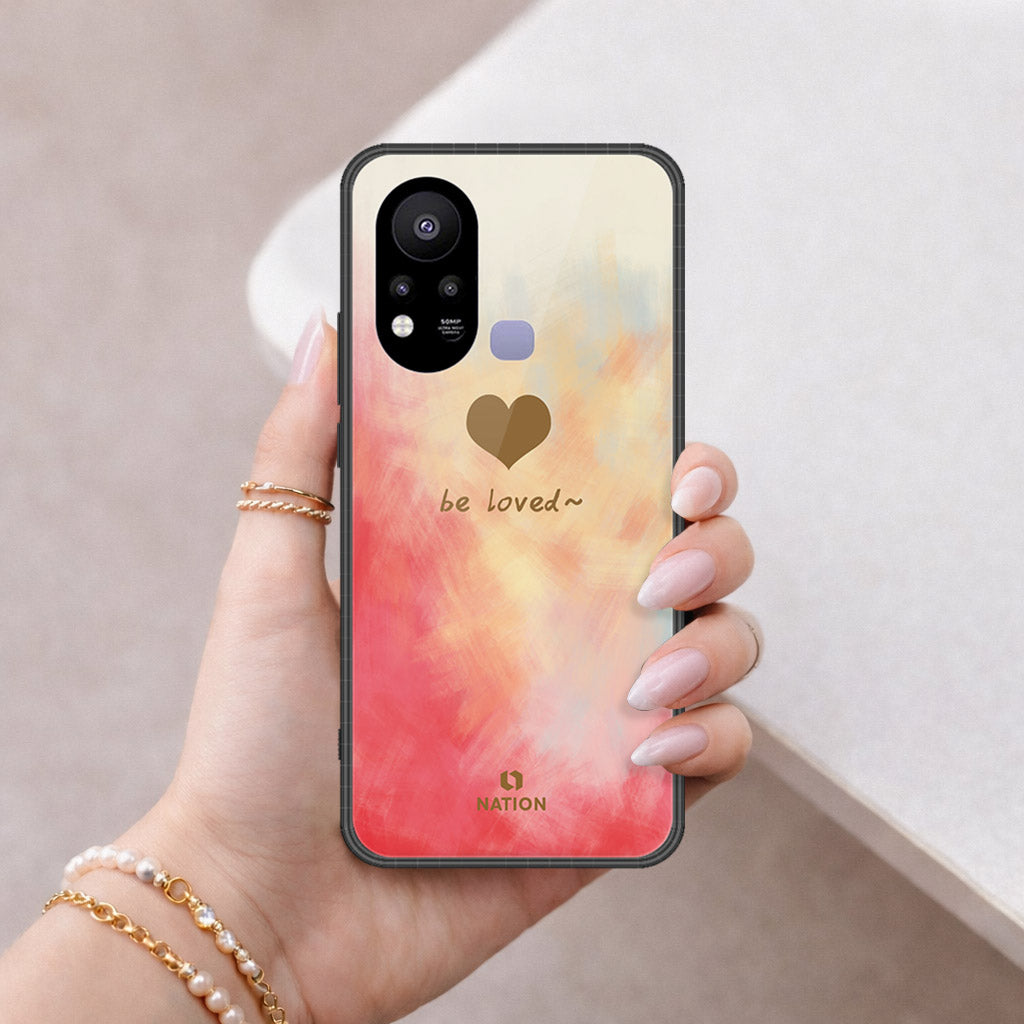 Infinix Hot 11s Cover - Onation Heart Series - HQ Ultra Shine Premium Infinity Glass Soft Silicon Borders Case
