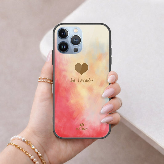 iPhone 14 Pro Cover - Onation Heart Series - HQ Ultra Shine Premium Infinity Glass Soft Silicon Borders Case