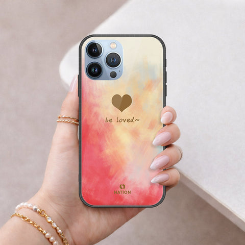 iPhone 14 Pro Cover - Onation Heart Series - HQ Ultra Shine Premium Infinity Glass Soft Silicon Borders Case