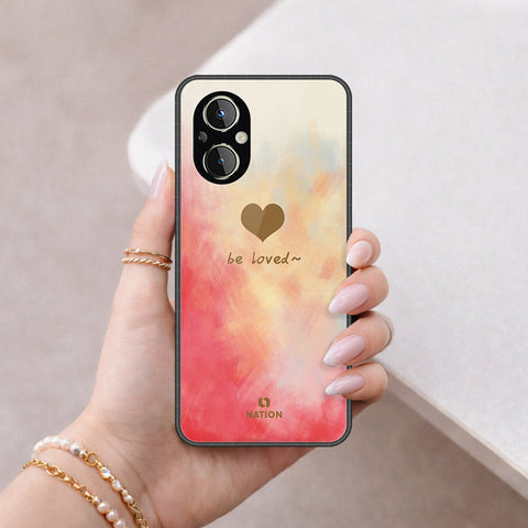 Oppo A96 Cover - Onation Heart Series - HQ Ultra Shine Premium Infinity Glass Soft Silicon Borders Case