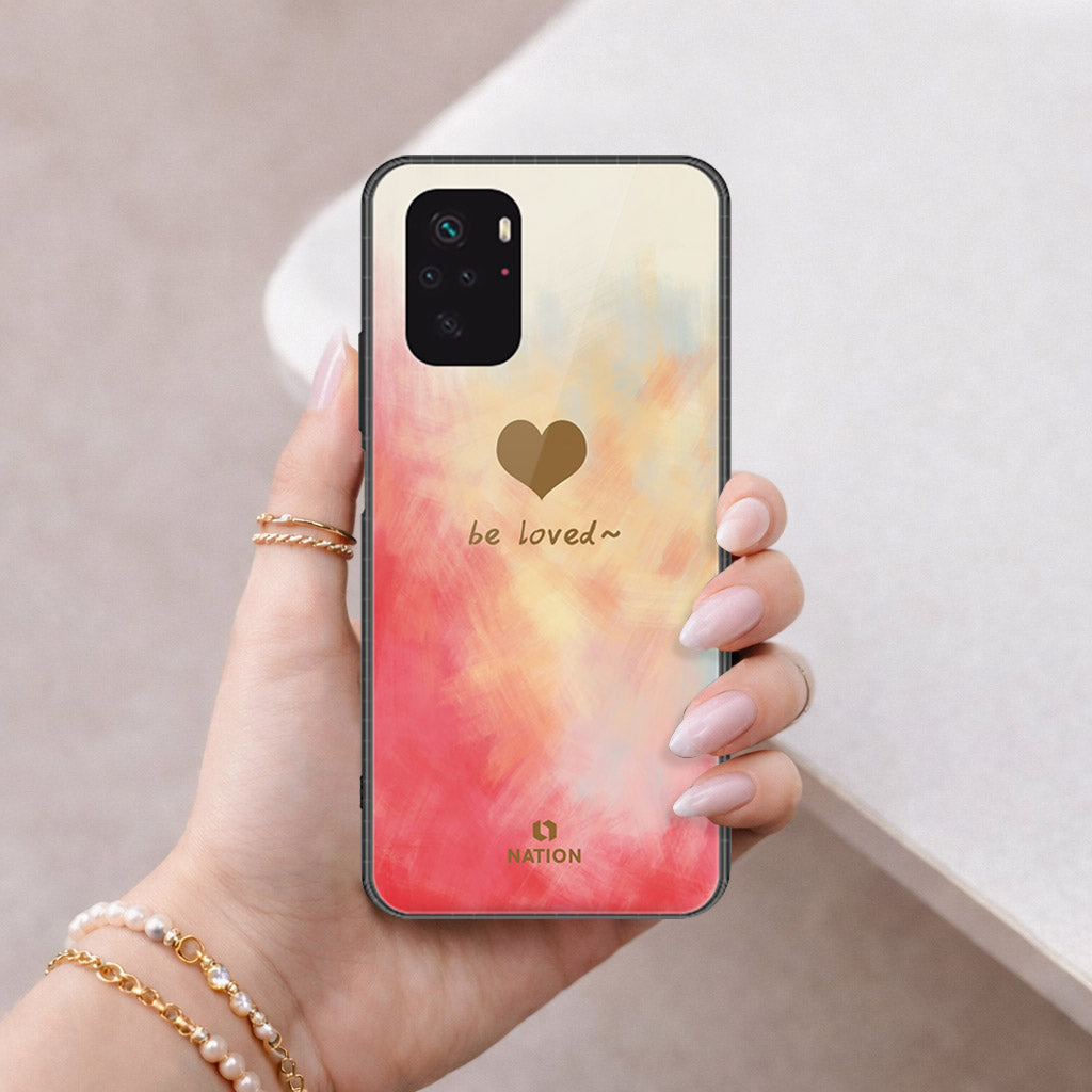 Xiaomi Redmi Note 10s Cover - Onation Heart Series - HQ Ultra Shine Premium Infinity Glass Soft Silicon Borders Case