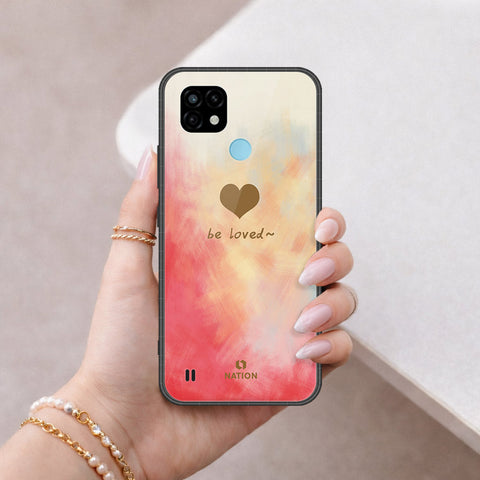 Realme C21 Cover - Onation Heart Series - HQ Ultra Shine Premium Infinity Glass Soft Silicon Borders Case