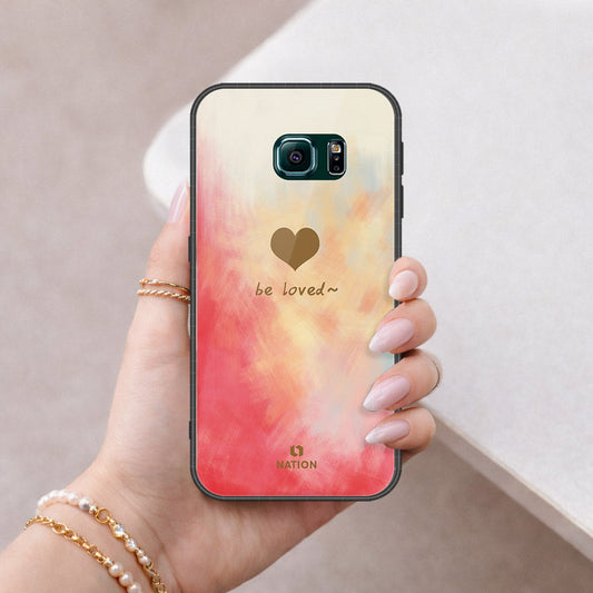 Samsung Galaxy S6 Edge Cover - Onation Heart Series - HQ Ultra Shine Premium Infinity Glass Soft Silicon Borders Case