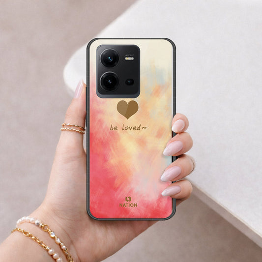 Vivo V25e Cover - Onation Heart Series - HQ Ultra Shine Premium Infinity Glass Soft Silicon Borders Case