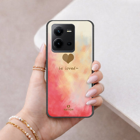 Vivo V25e Cover - Onation Heart Series - HQ Ultra Shine Premium Infinity Glass Soft Silicon Borders Case