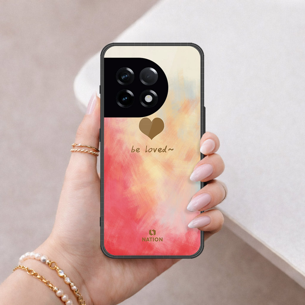 OnePlus Ace 2 Cover - Onation Heart Series - HQ Ultra Shine Premium Infinity Glass Soft Silicon Borders Case