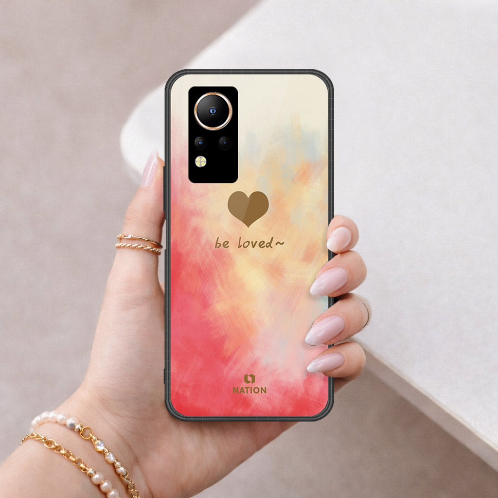 Infinix Note 12 Cover - Onation Heart Series - HQ Ultra Shine Premium Infinity Glass Soft Silicon Borders Case