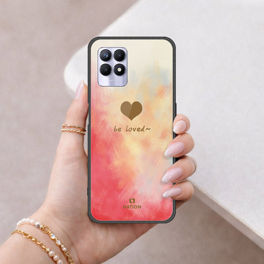 Realme 8i Cover - Onation Heart Series - HQ Ultra Shine Premium Infinity Glass Soft Silicon Borders Case