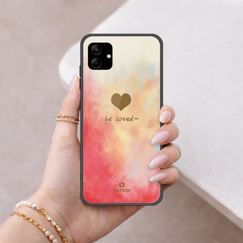 Samsung Galaxy A04e Cover - Onation Heart Series - HQ Ultra Shine Premium Infinity Glass Soft Silicon Borders Case