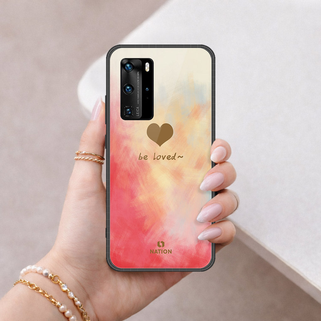 Huawei P40 Pro Cover - Onation Heart Series - HQ Ultra Shine Premium Infinity Glass Soft Silicon Borders Case