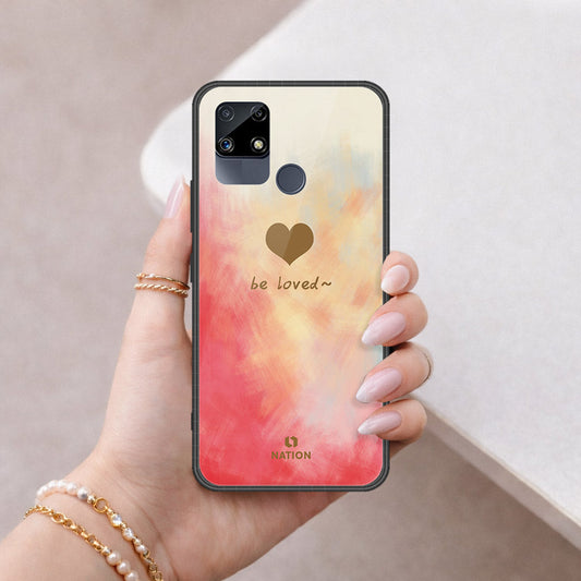Realme Narzo 20 Cover - Onation Heart Series - HQ Ultra Shine Premium Infinity Glass Soft Silicon Borders Case