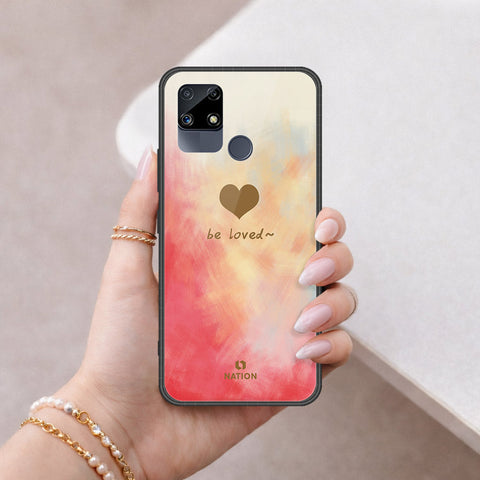 Realme Narzo 30 Cover - Onation Heart Series - HQ Ultra Shine Premium Infinity Glass Soft Silicon Borders Case