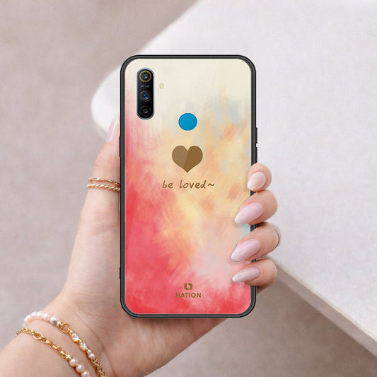 Realme C3 Cover - Onation Heart Series - HQ Ultra Shine Premium Infinity Glass Soft Silicon Borders Case