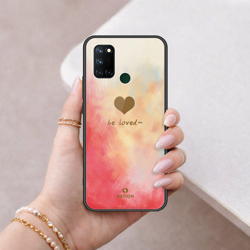 Realme C17 Cover - Onation Heart Series - HQ Ultra Shine Premium Infinity Glass Soft Silicon Borders Case