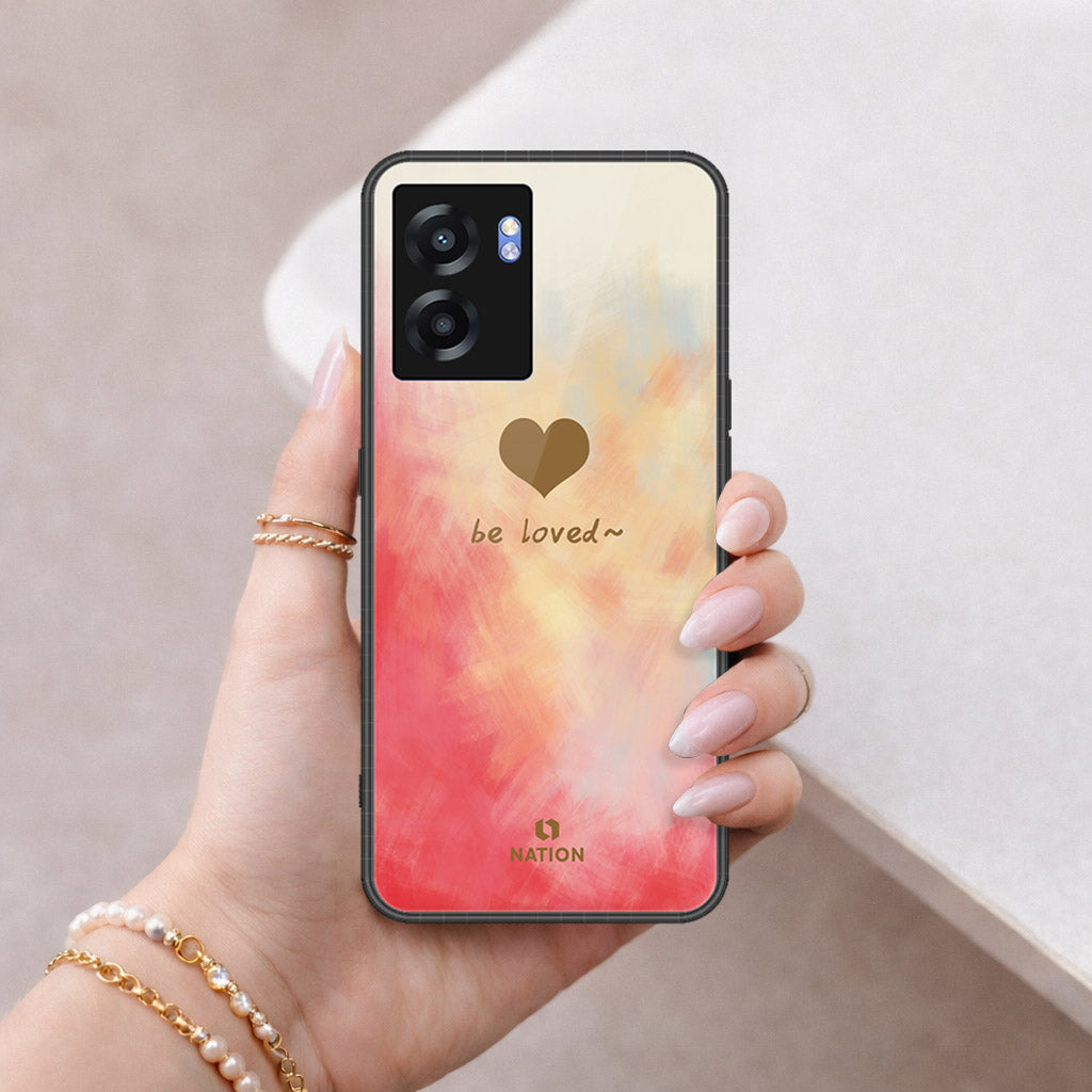 Realme V23 Cover - Onation Heart Series - HQ Ultra Shine Premium Infinity Glass Soft Silicon Borders Case