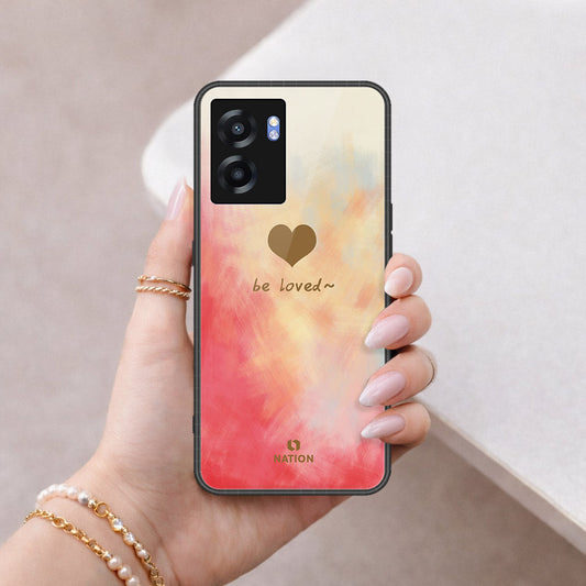 Realme V23 Cover - Onation Heart Series - HQ Ultra Shine Premium Infinity Glass Soft Silicon Borders Case
