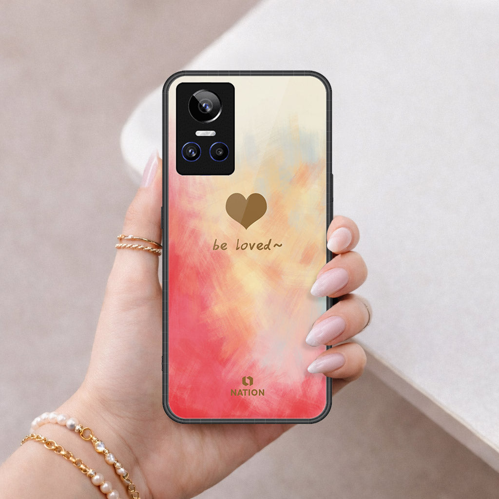 Realme GT Neo 3 Cover - Onation Heart Series - HQ Ultra Shine Premium Infinity Glass Soft Silicon Borders Case