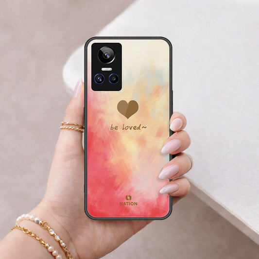 Realme GT Neo 3 Cover - Onation Heart Series - HQ Ultra Shine Premium Infinity Glass Soft Silicon Borders Case