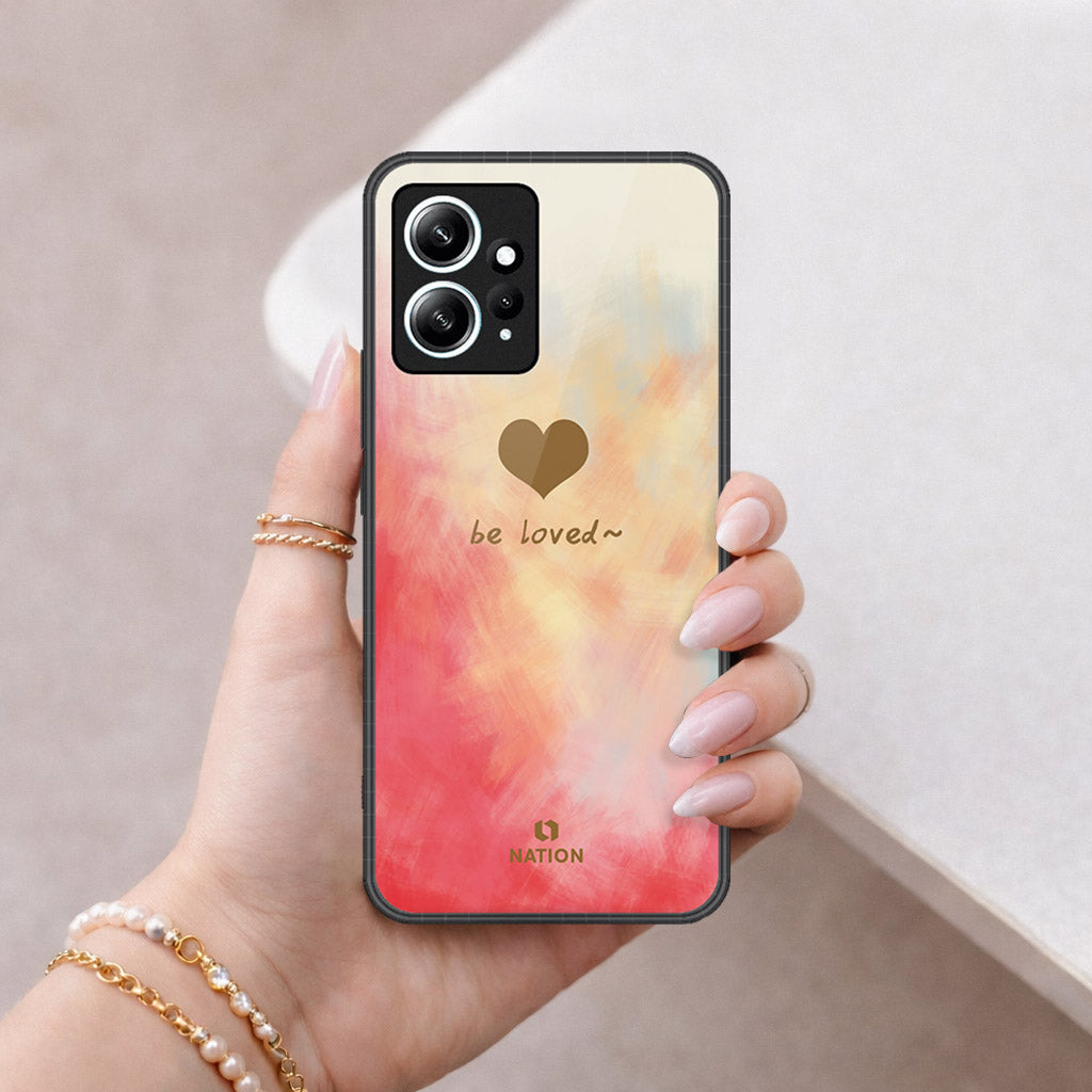 Xiaomi Redmi Note 12 4G Cover - Onation Heart Series - HQ Ultra Shine Premium Infinity Glass Soft Silicon Borders Case
