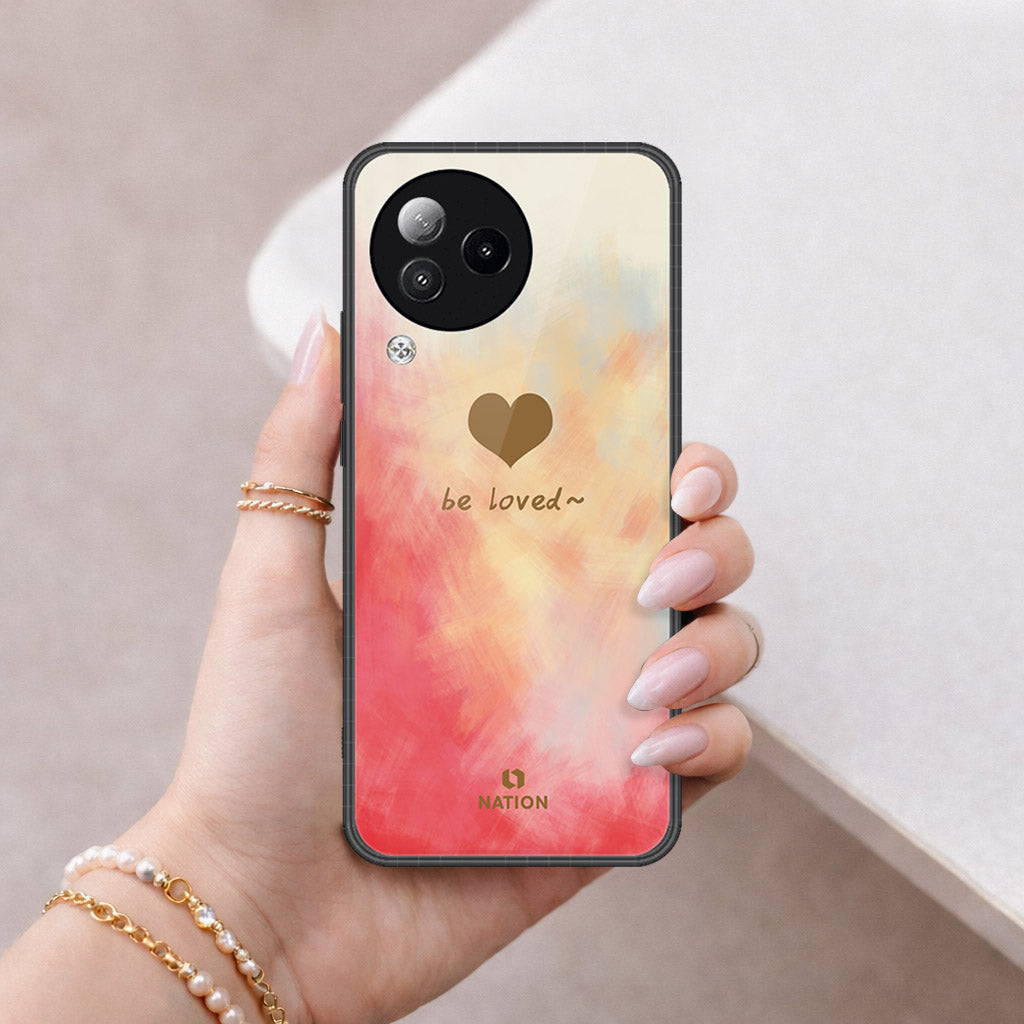 Xiaomi Civi 3 Cover - Onation Heart Series - HQ Ultra Shine Premium Infinity Glass Soft Silicon Borders Case