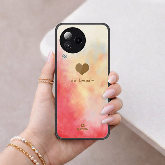 Xiaomi Civi 3 Cover - Onation Heart Series - HQ Ultra Shine Premium Infinity Glass Soft Silicon Borders Case