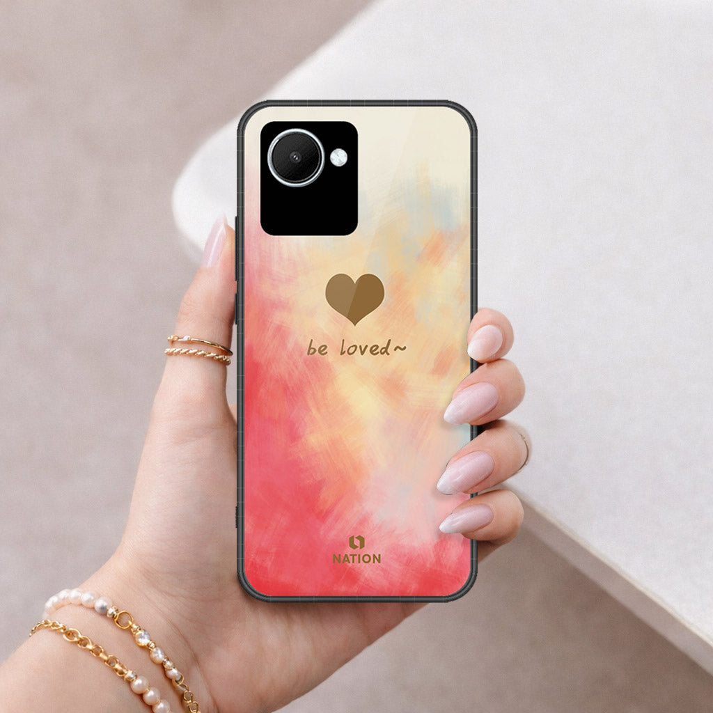 Realme C30 Cover - Onation Heart Series - HQ Ultra Shine Premium Infinity Glass Soft Silicon Borders Case