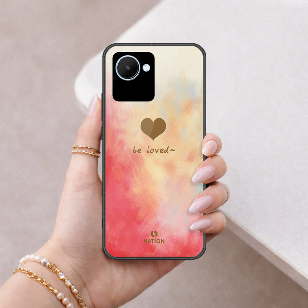 Realme C30s Cover - Onation Heart Series - HQ Ultra Shine Premium Infinity Glass Soft Silicon Borders Case