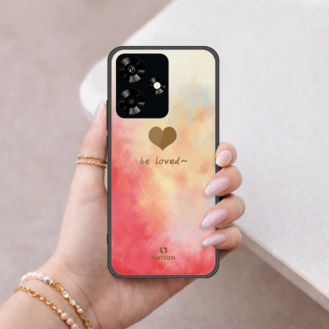 Infinix Hot 30 Cover - Onation Heart Series - HQ Ultra Shine Premium Infinity Glass Soft Silicon Borders Case
