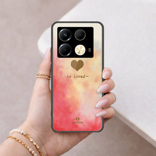 Infinix Note 40 Pro 5G Cover - Onation Heart Series - HQ Ultra Shine Premium Infinity Glass Soft Silicon Borders Case
