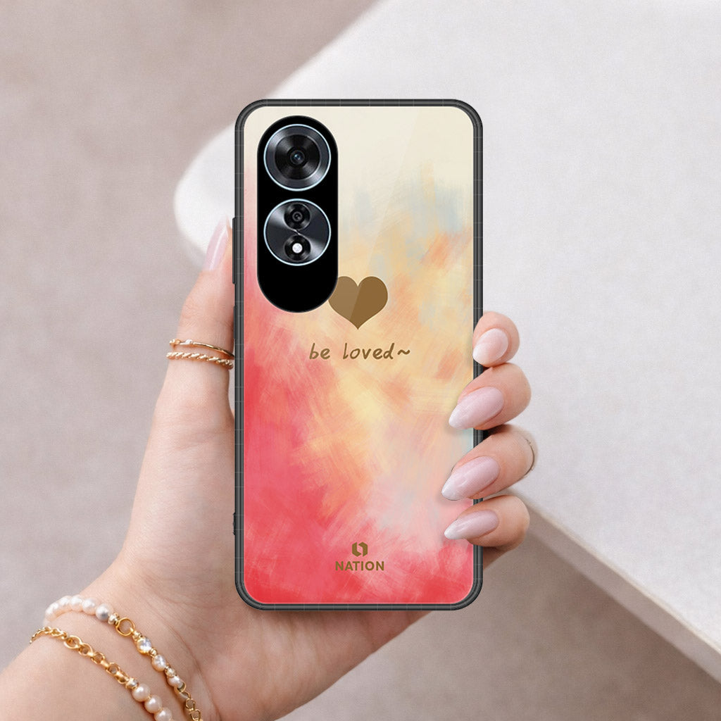 Oppo A60 Cover - Onation Heart Series - HQ Ultra Shine Premium Infinity Glass Soft Silicon Borders Case